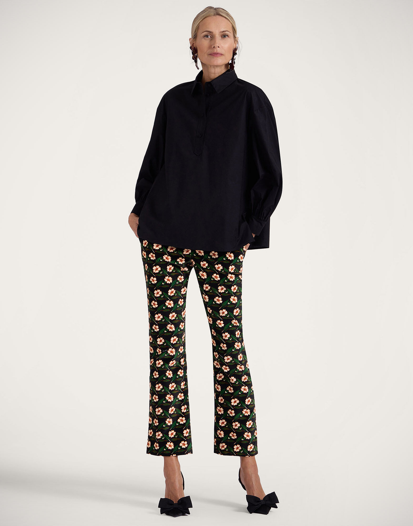 La DoubleJ Poet Shirt Solid Black SHI0055COT001BLA0001