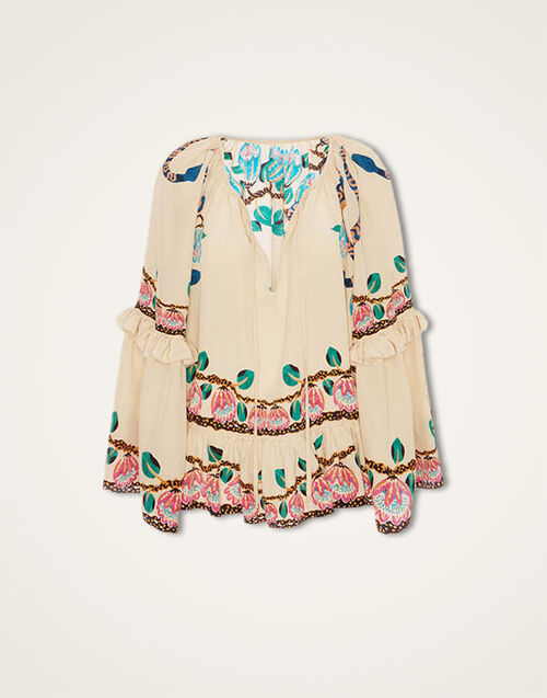 La DoubleJ Boho Blouse Eve Ecru TOP0132CRE005EEC01BR05