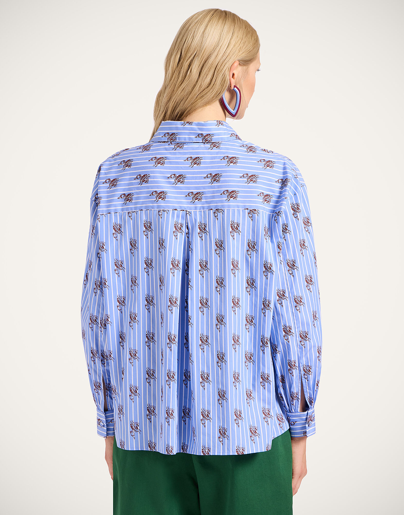 La DoubleJ Poet Shirt Gryphos Light Blue SHI0055COT059GRY03BU01