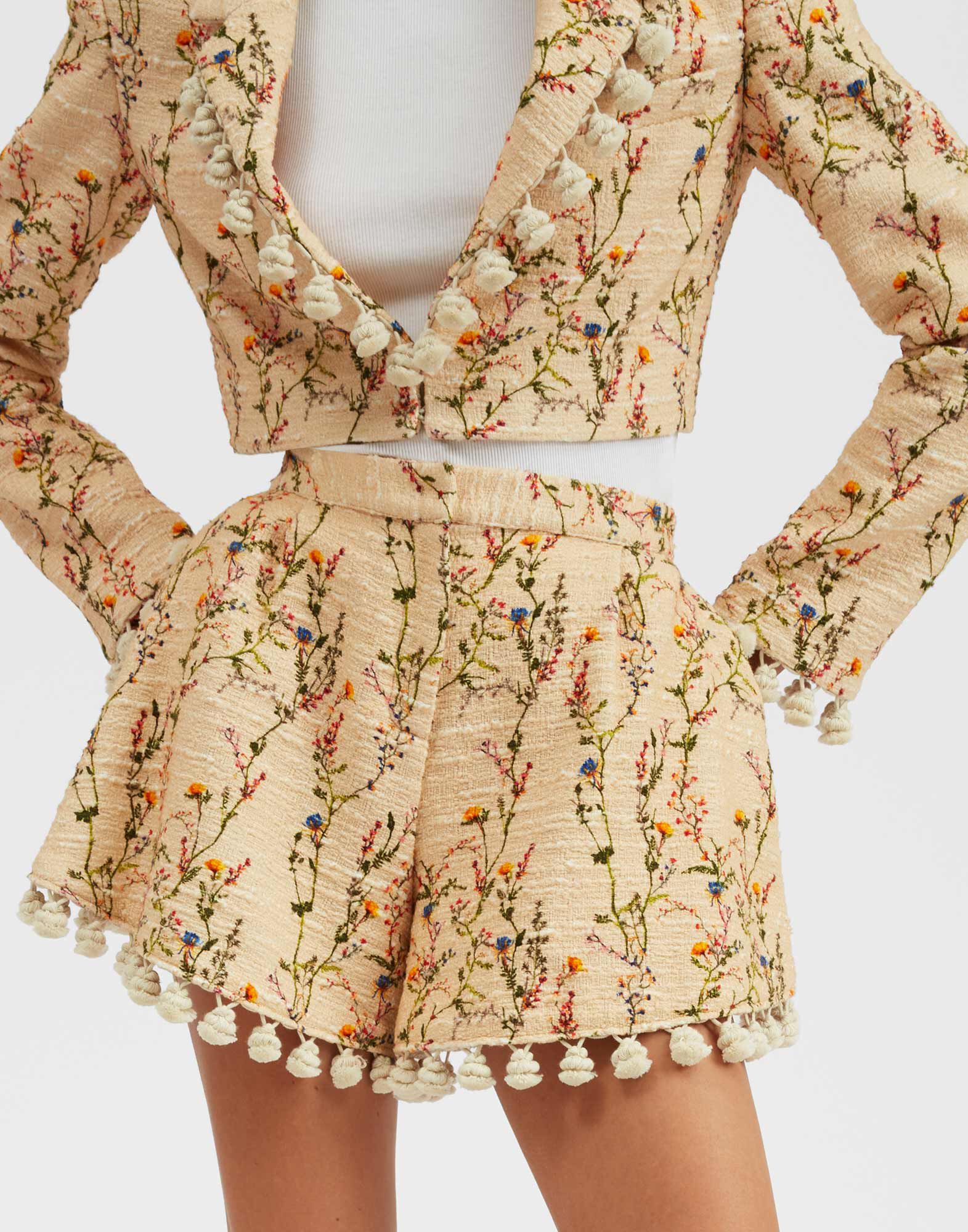 La DoubleJ Playa Shorts Primavera Cream TRO0124COT051PRI01WH03