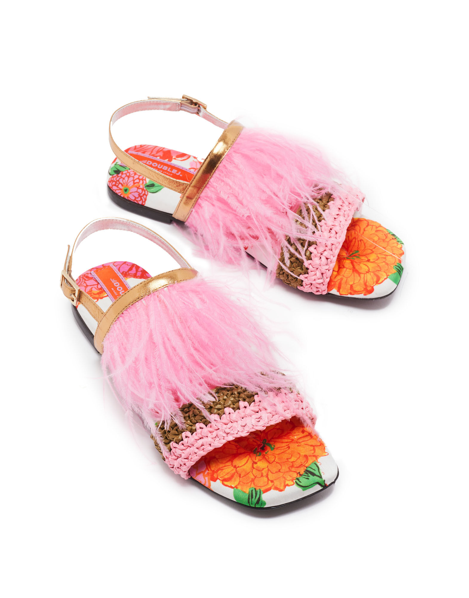 La DoubleJ Medal Sandal Gin White SHO0076FOD001GYN01WH01