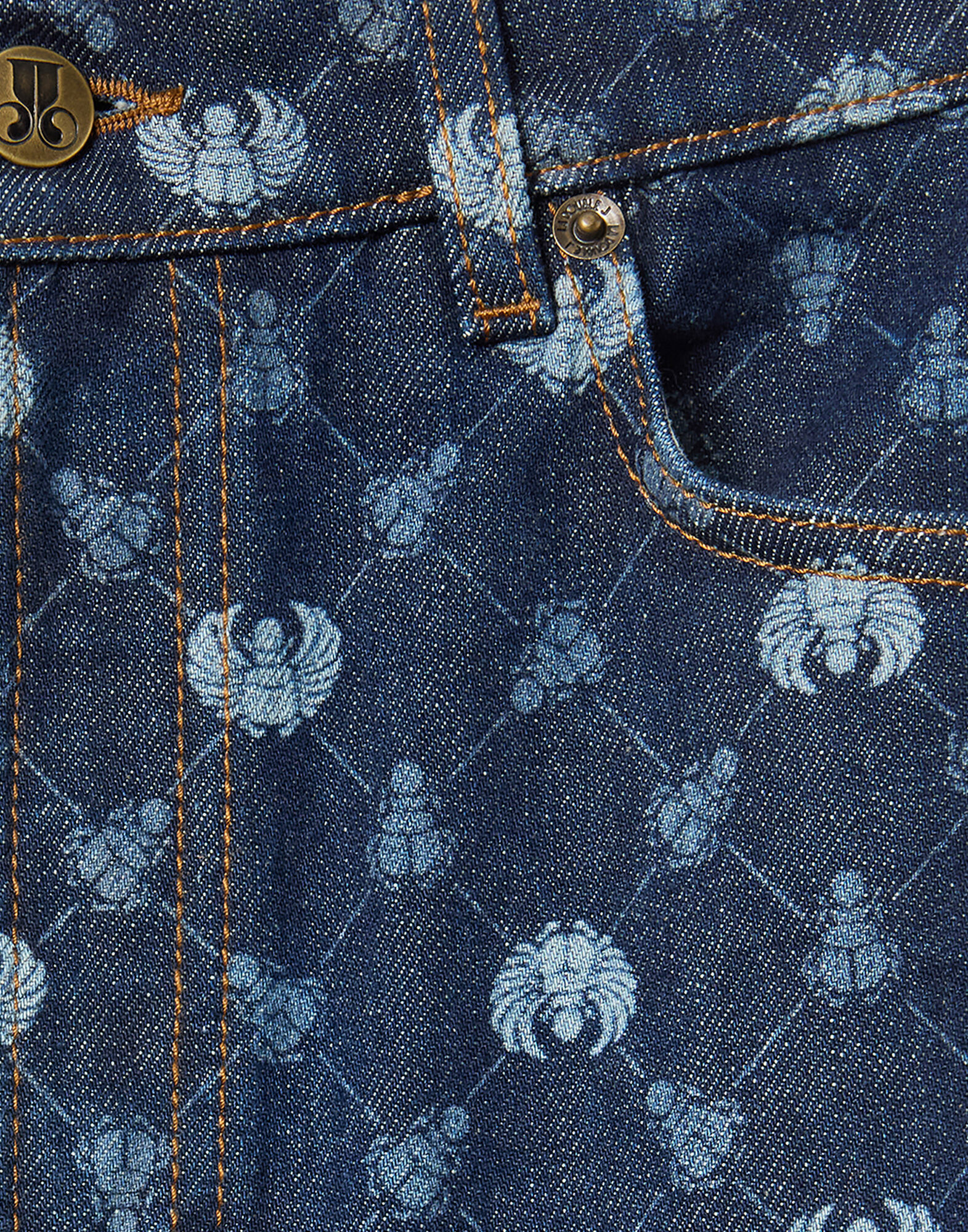 La DoubleJ The Flare Jean Talismania Check Indigo TRO0096DEN015TAL02BU15