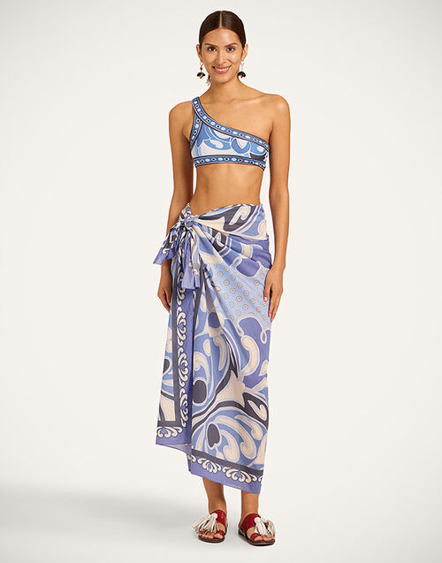 La DoubleJ Pareo Cocoon Plac&eacute;e Blue SCA0051COT003COC02BU03