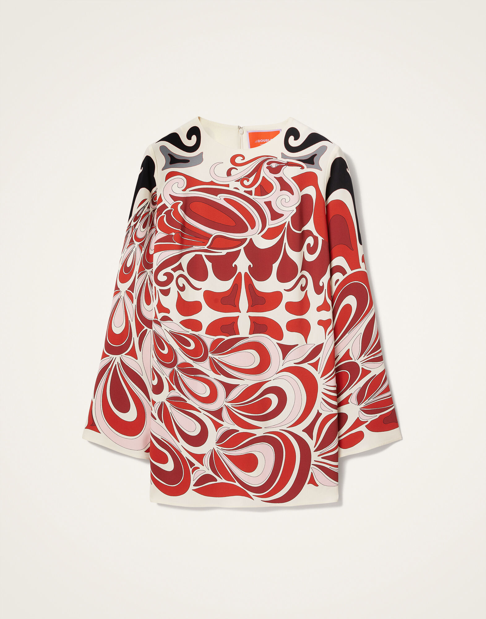 La DoubleJ Mini Supremes Swing Dress Phoenix Plac&eacute;e Ivory DRE0619VIS011PHO01WH04