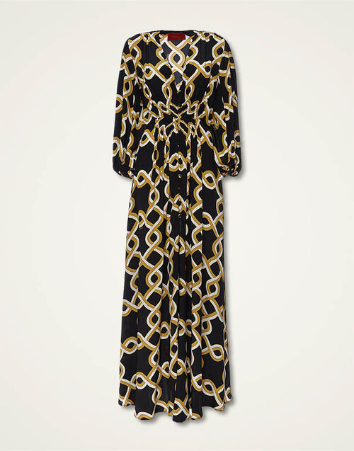 La DoubleJ Long Camerino Dress Tackle Black DRE0585CRE001TAC01BL01