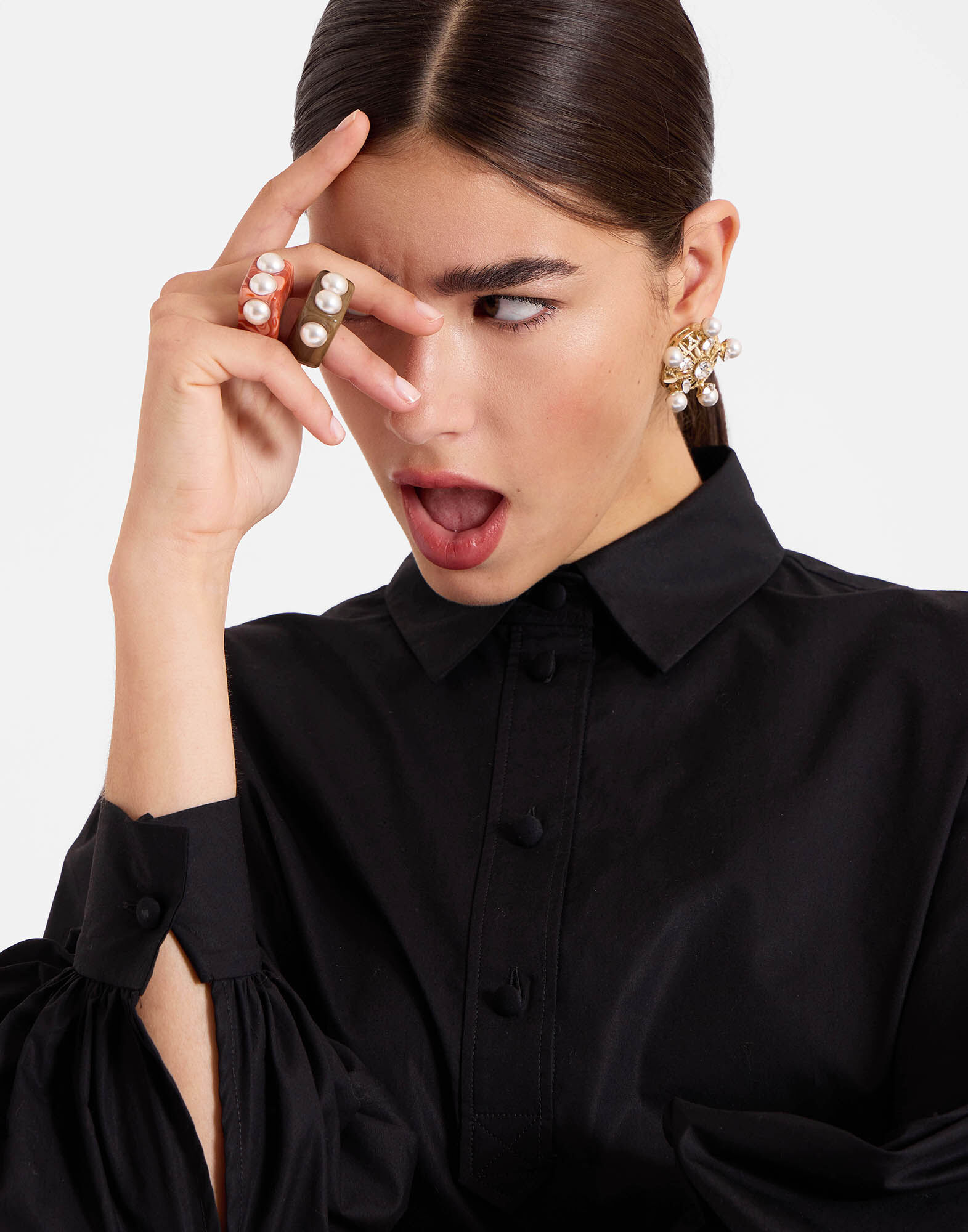 La DoubleJ Nefertiti Ring Solid Tortoiseshell RIN0007POL007SOLIDBR14