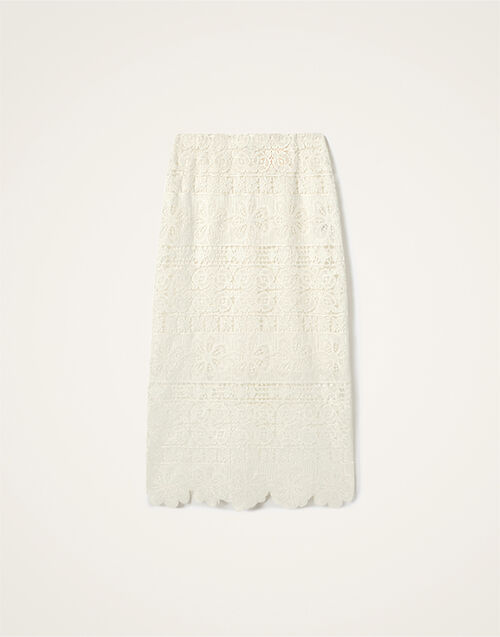 La DoubleJ Lacey Pencil Skirt Caper Light Yellow SKI0158EMB104CEP03YE01