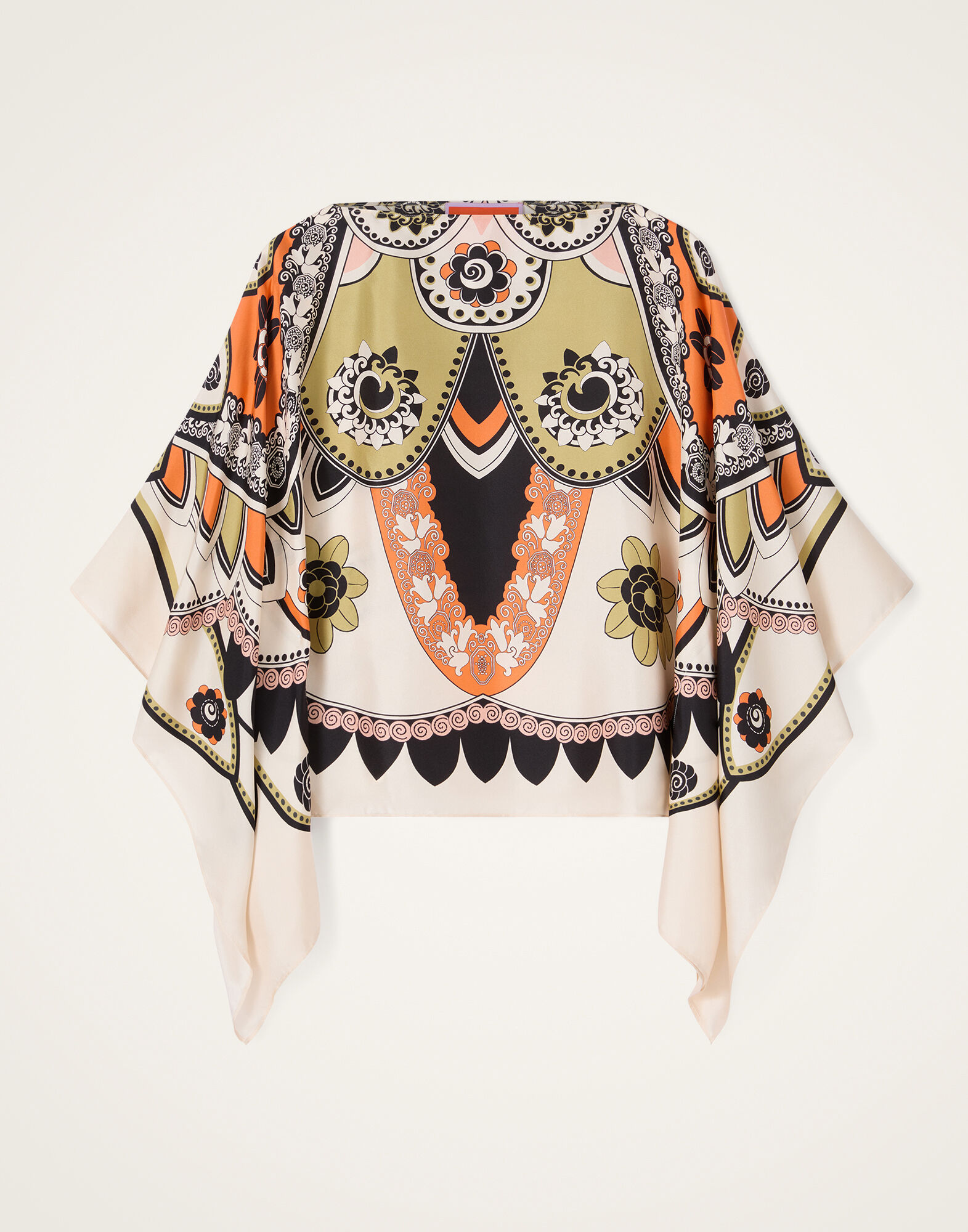 La DoubleJ Foulard Top Plume Plac&eacute;e Ivory TOP0195SIL029PLU03WH04