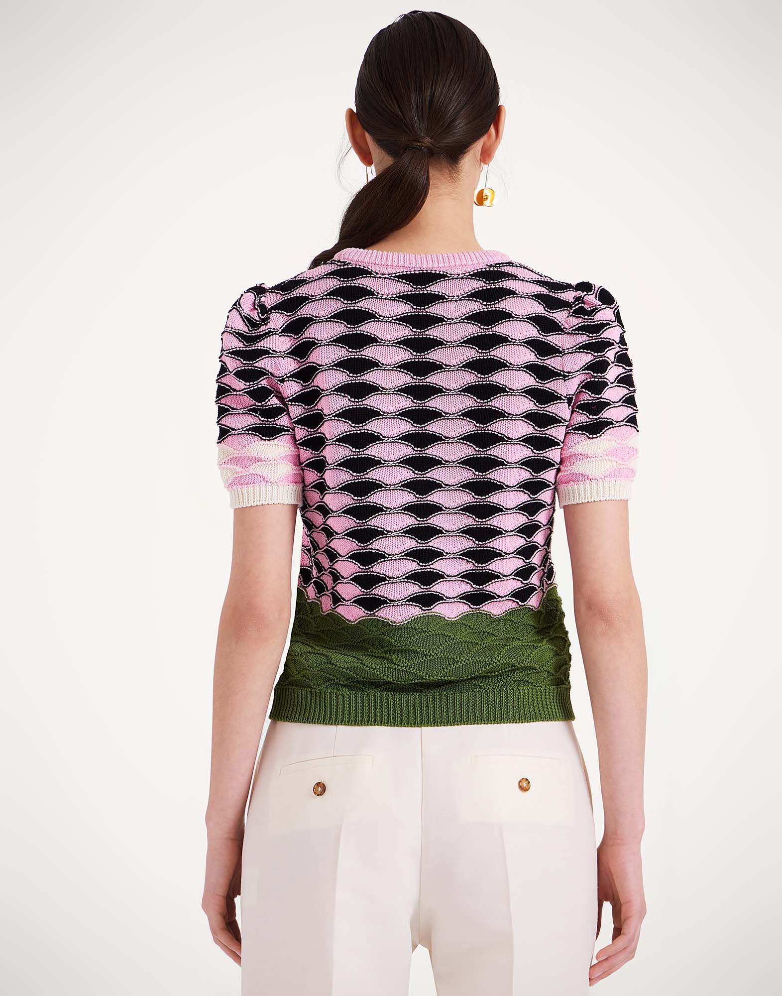 La DoubleJ Sunset Tee Multicolor Pink & Green PUL0253KNI152VA348PI01