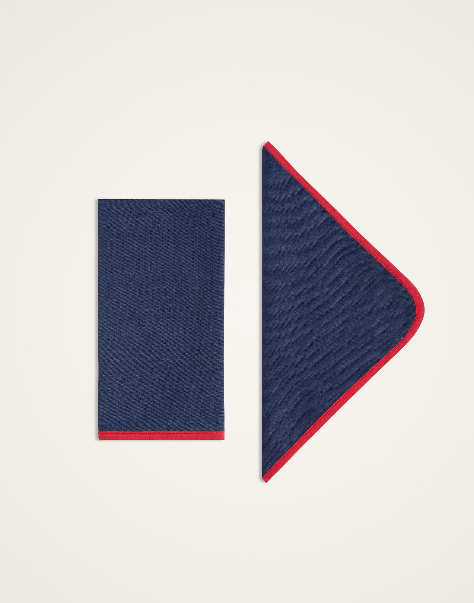 La DoubleJ Large Napkins Set of 2 Rainbow Midnight Blue NAP0010LIN017RAI44BU04