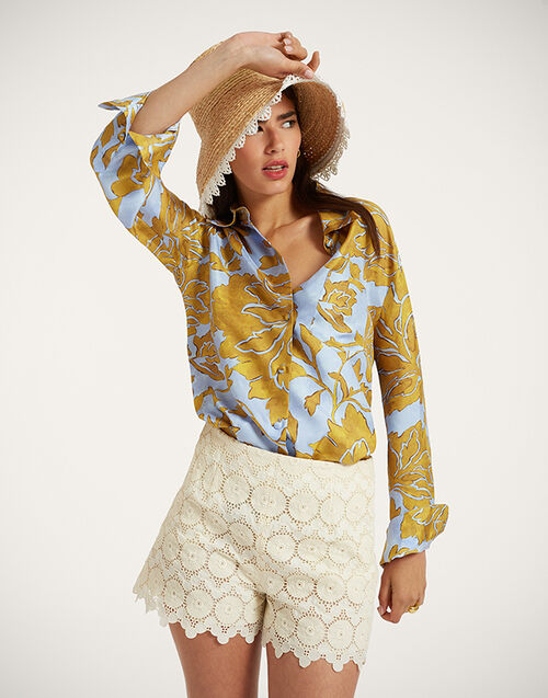 La DoubleJ Boy Shirt Tangle Light Blue SHI0001SIL001TAN01BU01