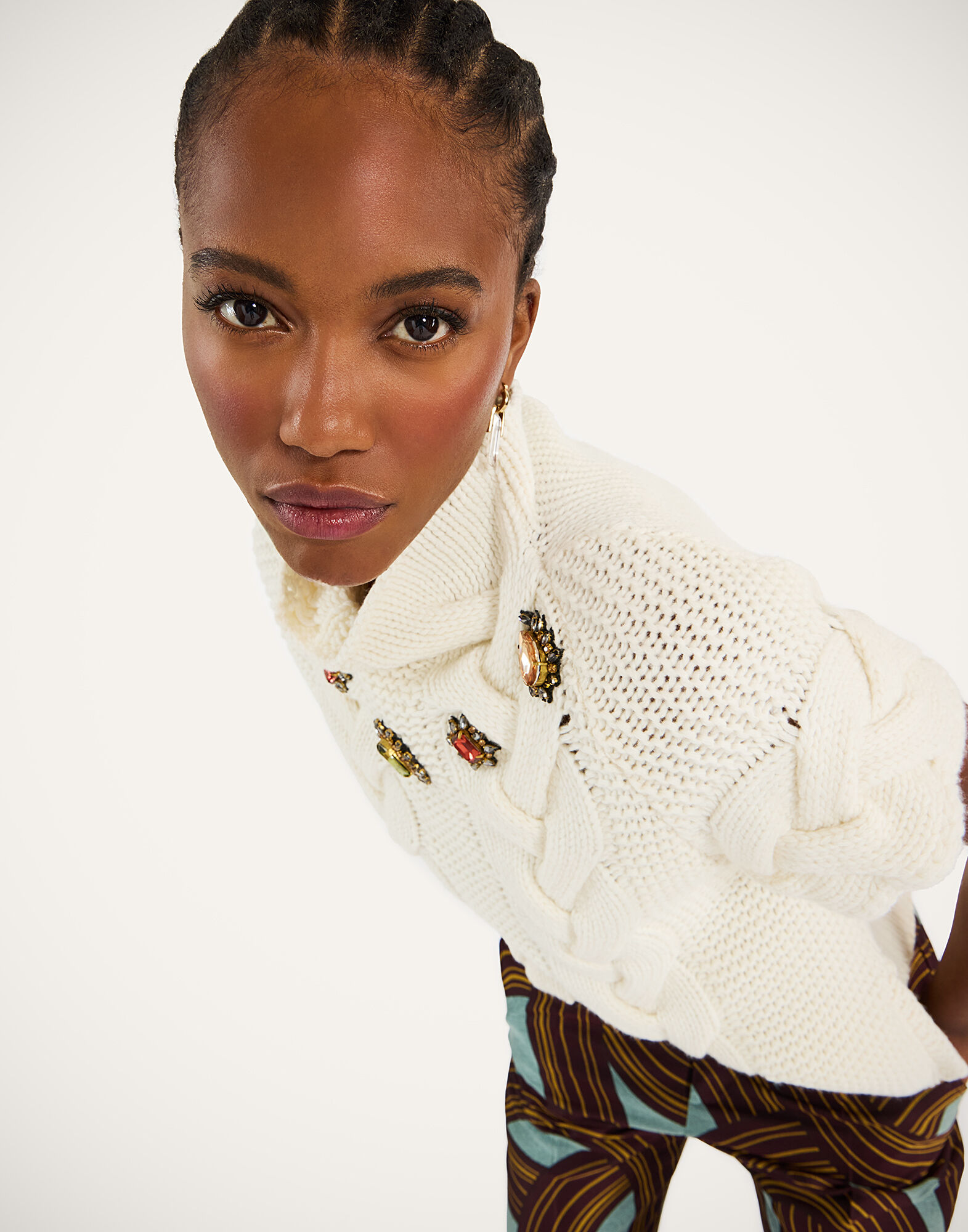 La DoubleJ Portrait Top Solid Ivory PUL0204KNI120VA271WH04