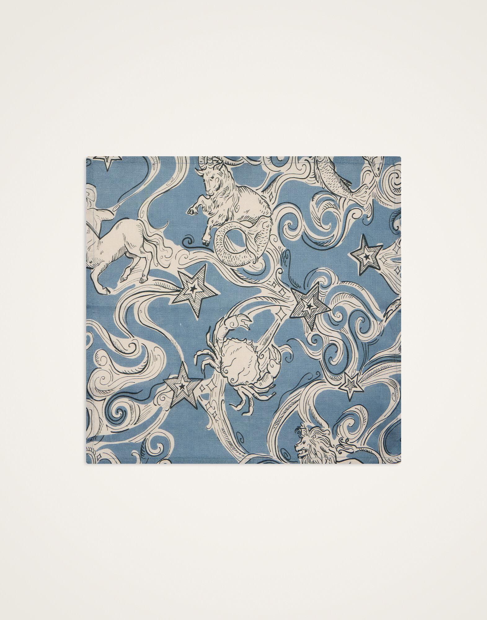 La DoubleJ Large Napkins Set Of 2 Cosmos Light Blue NAP0017LIN008COS02BU01