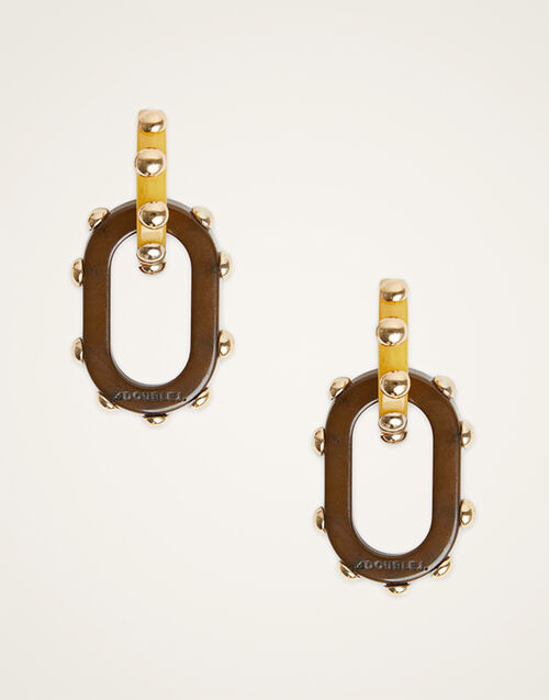 La DoubleJ Nefertiti Double Earrings Solid Yellow EAR0040POL004SOLIDYE02