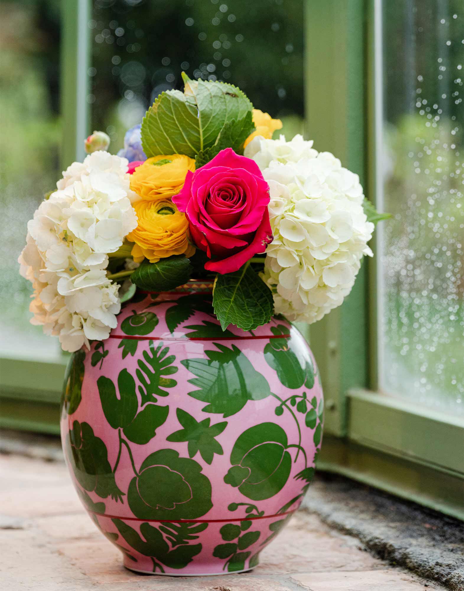 La DoubleJ Bubble Vase Wildbird Rosa/Verde VAS0003CER001CER0016