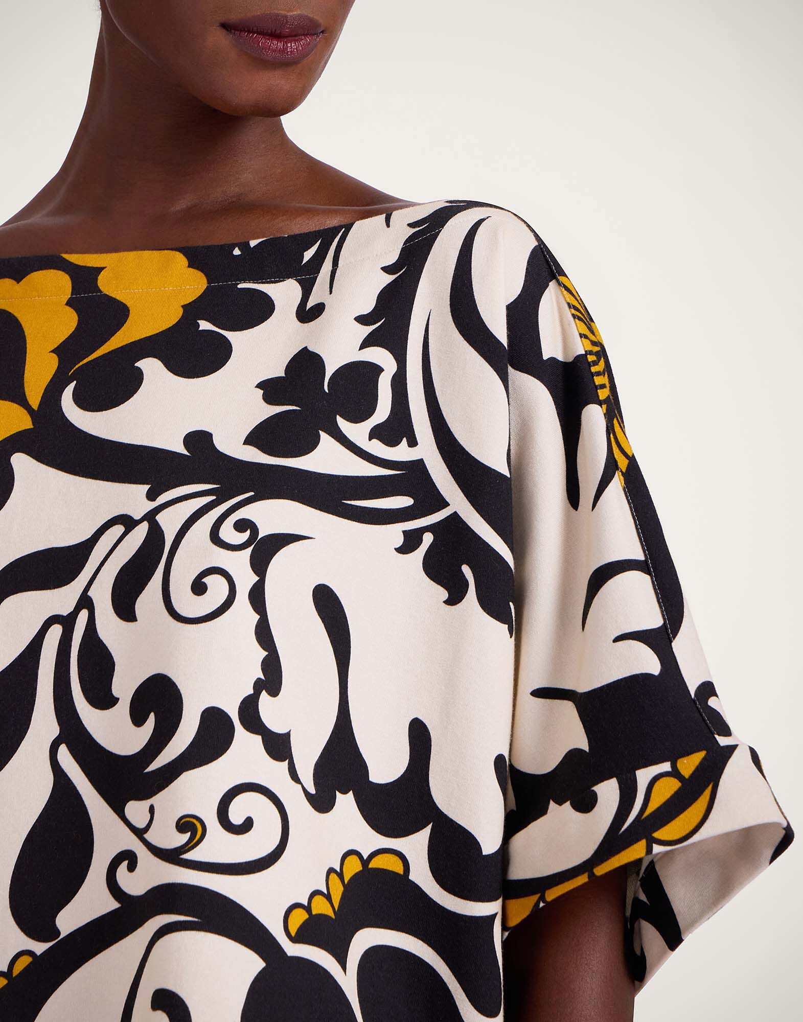 La DoubleJ Meditation Tee Marea Black & White TSH0055JER020MRE01BL03