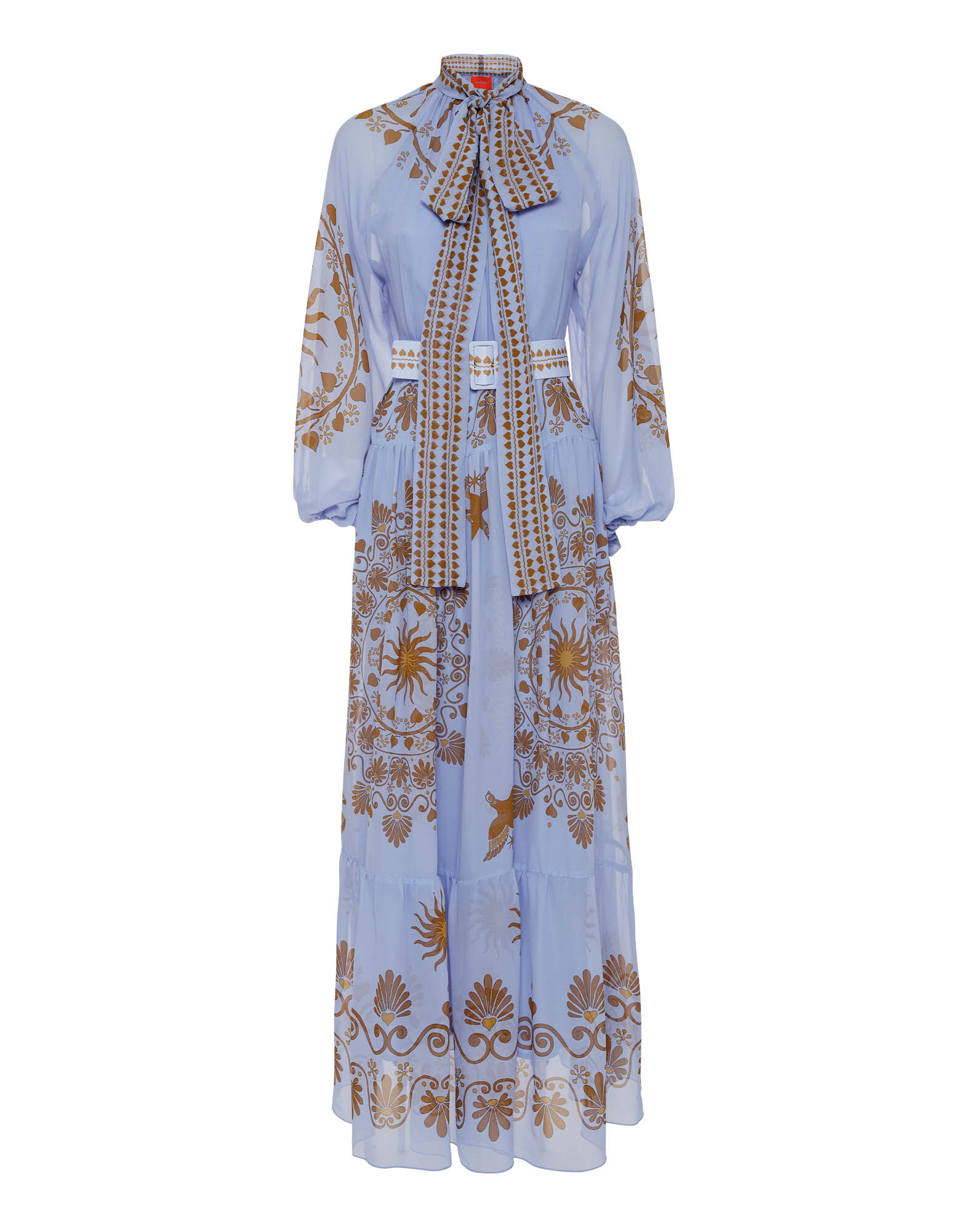 La DoubleJ Athena Dress Olympus Plac&eacute;e Light Blue DRE0618SIL014OLY01BU01