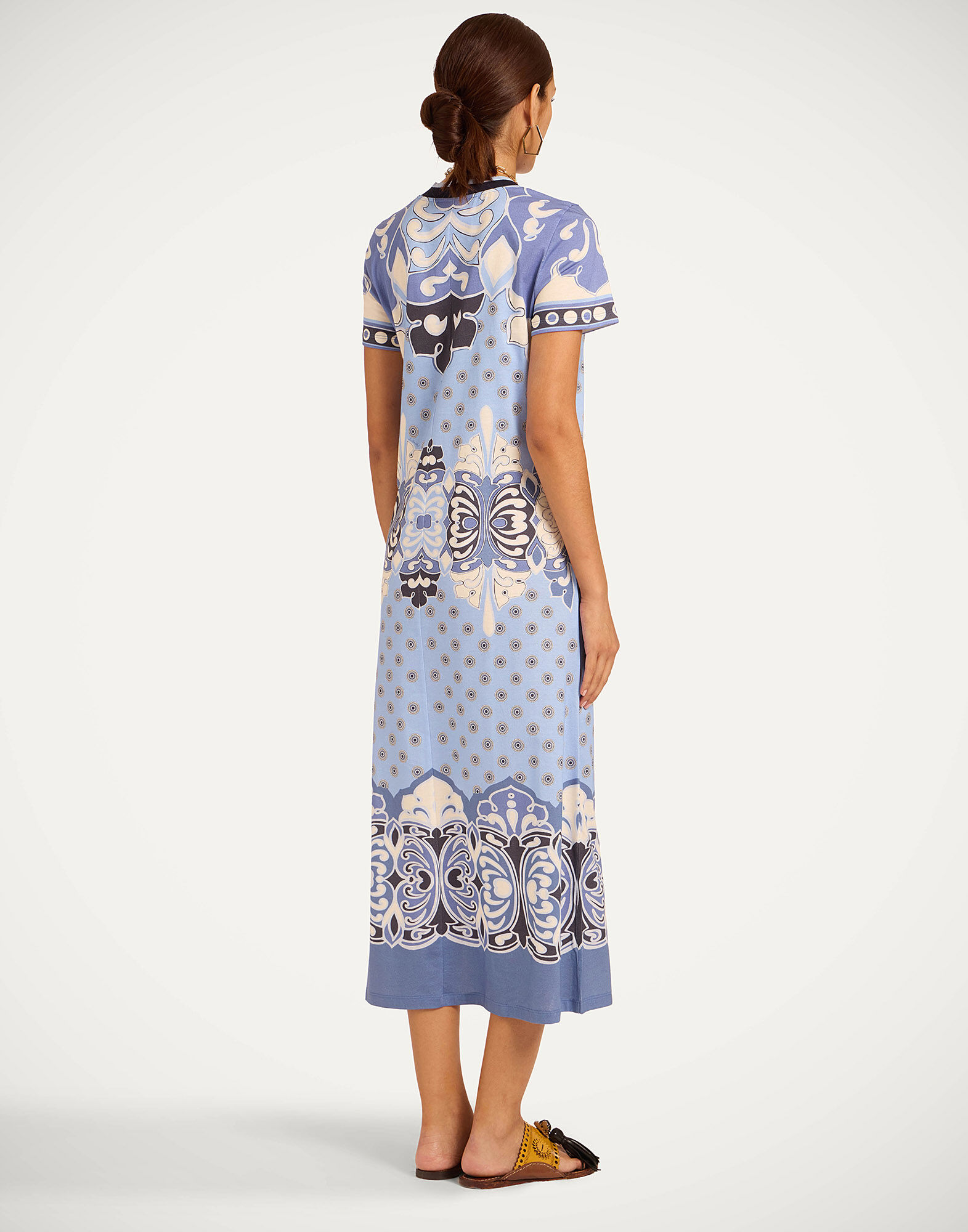 La DoubleJ Sporty Swing Dress Cocoon Plac&eacute;e Blue DRE1106JER085COC02BU03