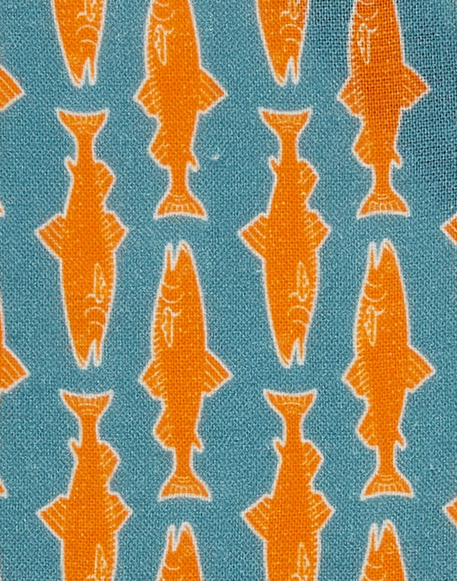 La DoubleJ Small Napkins Set Of 4 Como Fish Blue Small NAP0007LIN005CMF0008