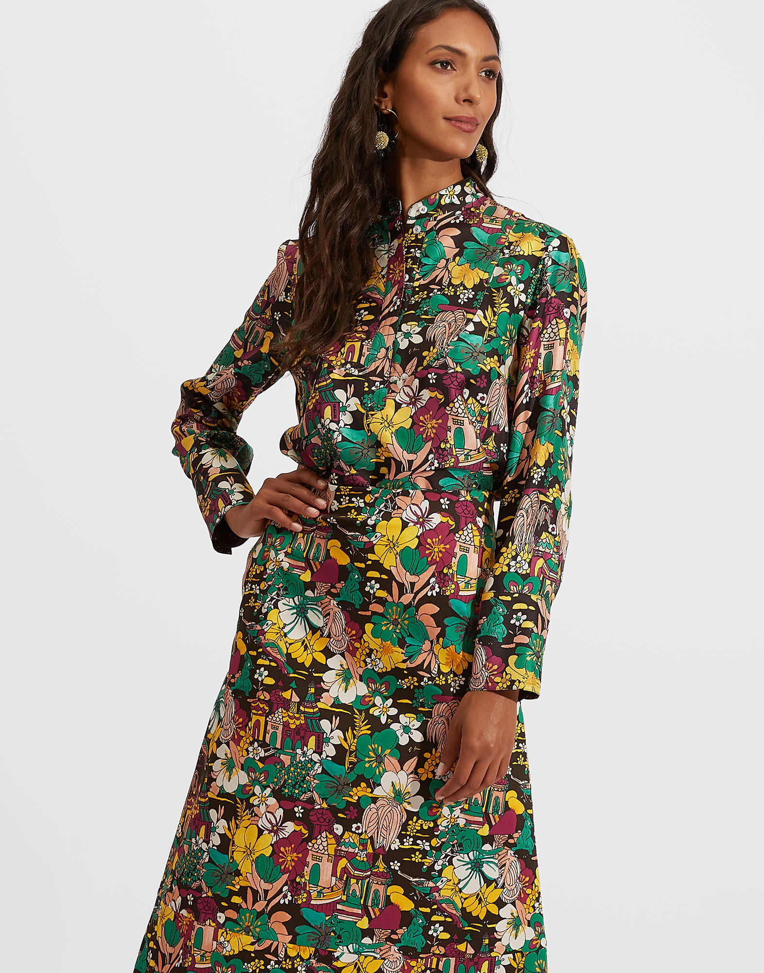 La DoubleJ Portofino Shirt Temples SHI0046SIL001TEM0001