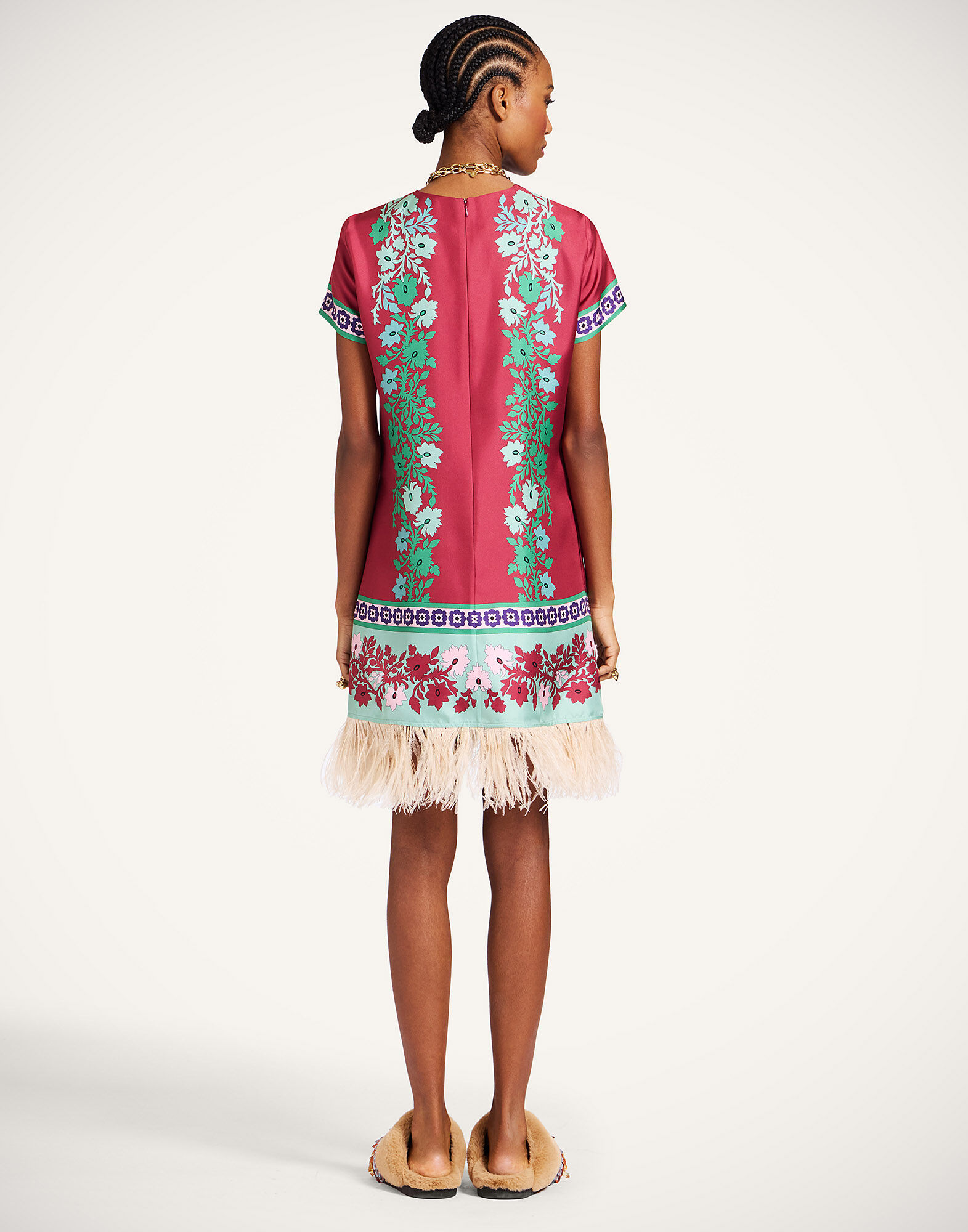 La DoubleJ Mini Swing Dress Regalia Plac&eacute;e Red DRE0963SIL006REG02RE01