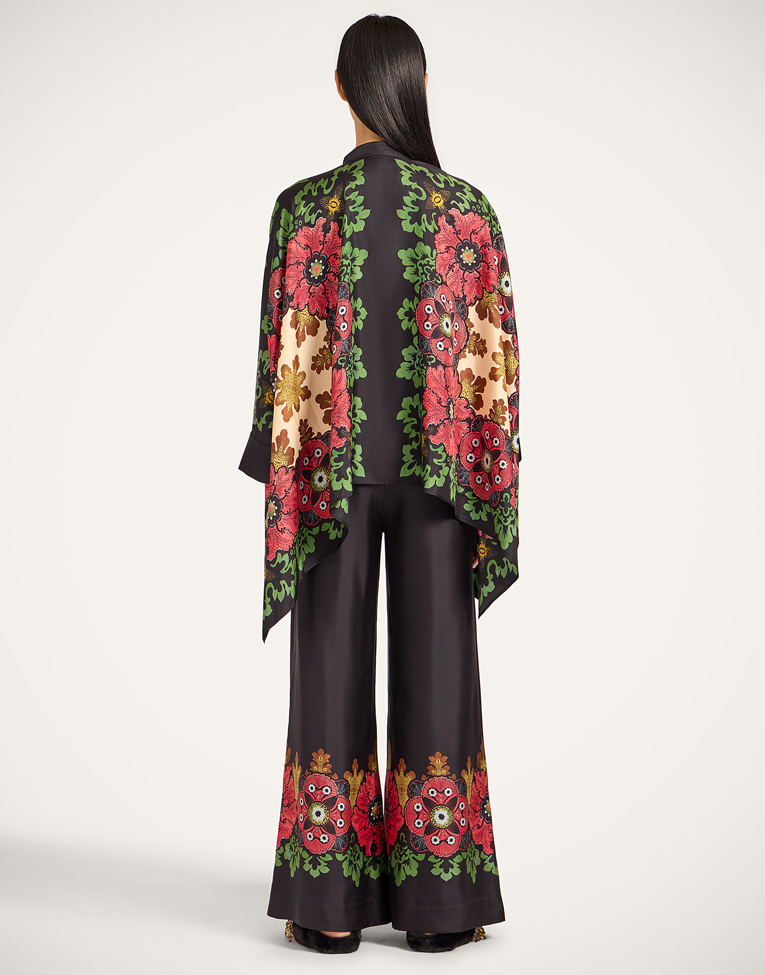 La DoubleJ Palazzo Pants Bounty Plac&eacute;e Red TRO0026SIL006BOU01RE01