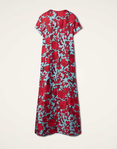 La DoubleJ Dresses Women - Swing Dress Lilium Turchese S 100% Silk La DoubleJ Dresses Women - Swing Dress Lilium Turchese S 100% Silk