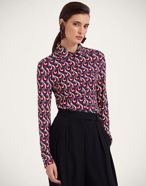 La DoubleJ Fitted Shirt Melty Blue SHI0116JER027MLT01BU03