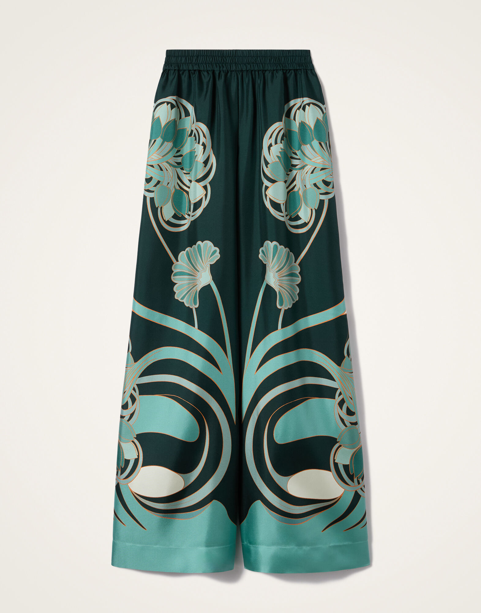 La DoubleJ Palazzo Pants Blooming Tulip Plac&eacute;e Dark Green TRO0026SIL001BTU01GR03