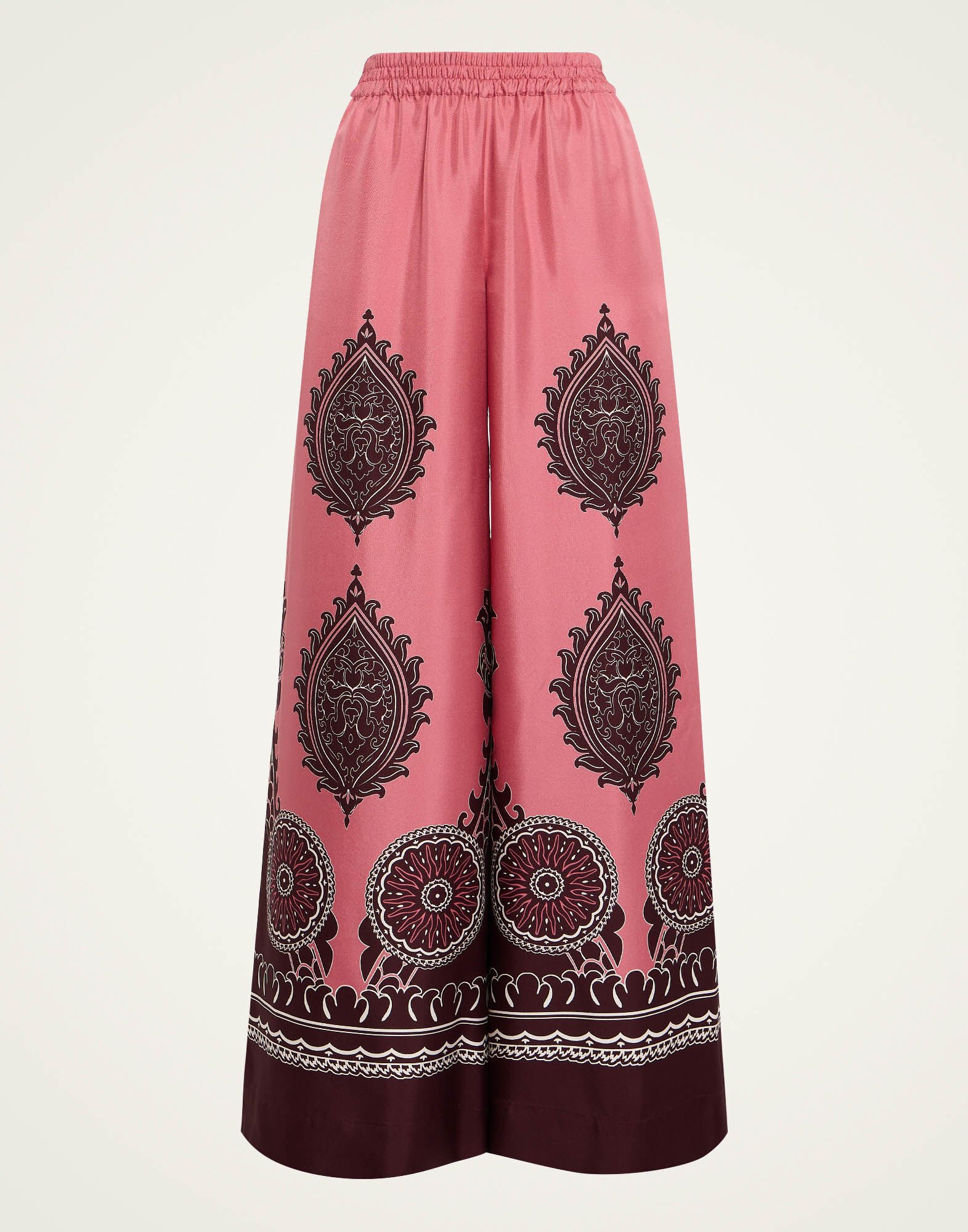 La DoubleJ Palazzo Pants Oltrarno Plac&eacute;e Pink TRO0026SIL006OLT03PI01