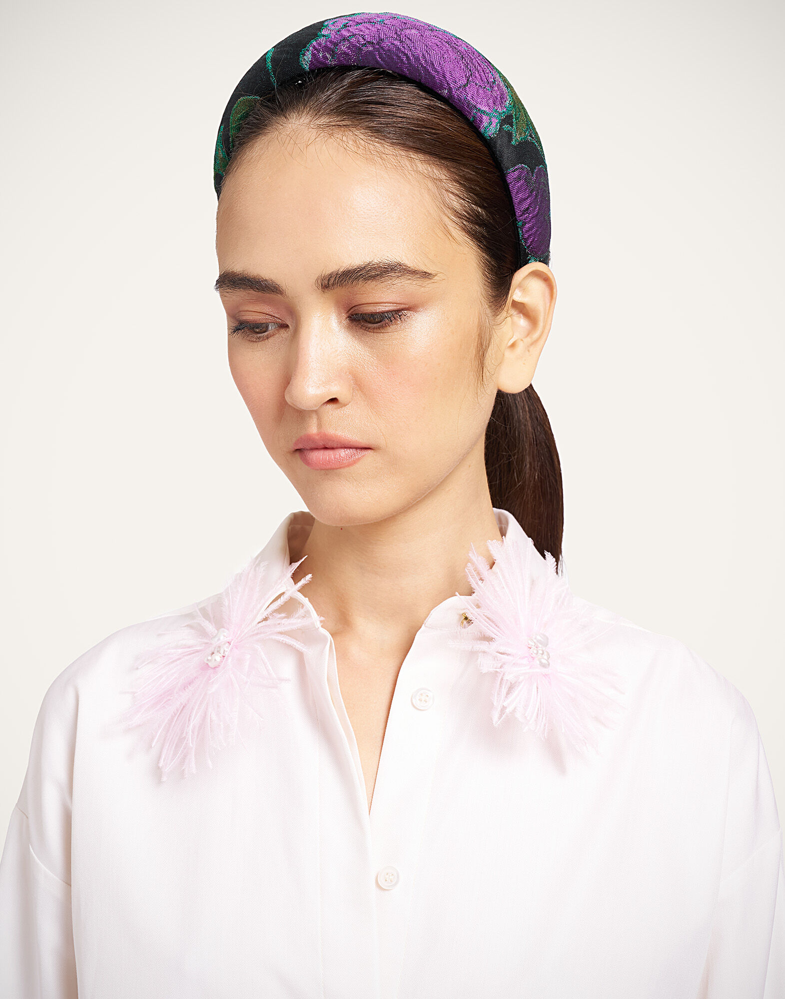 La DoubleJ Medici Headband Botanical Black HEB0017JCQ144BOT01BL01