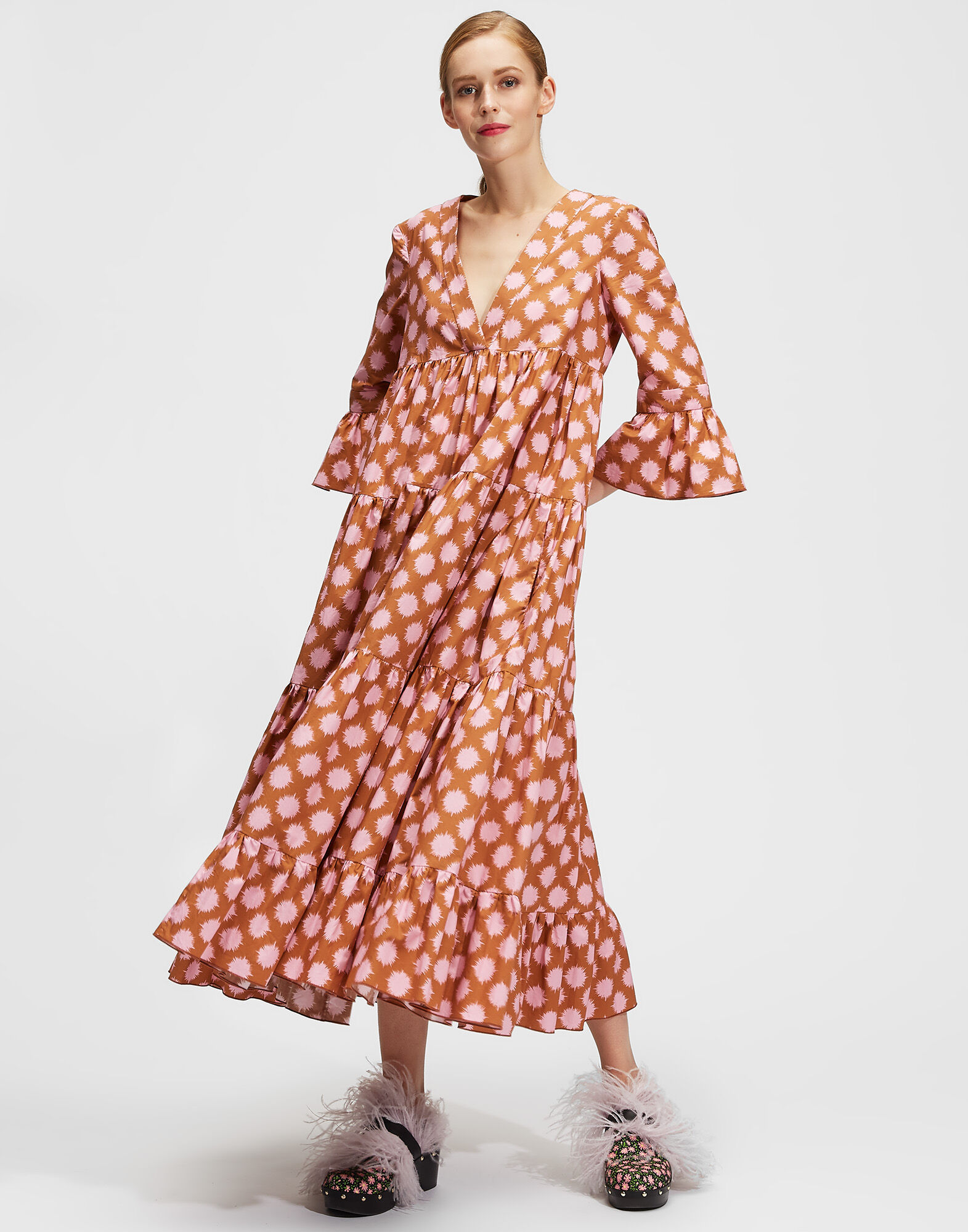 LaDoubleJ Jennifer Jane Dress Pom Pom Rosa DRE0114COT001PMP0002