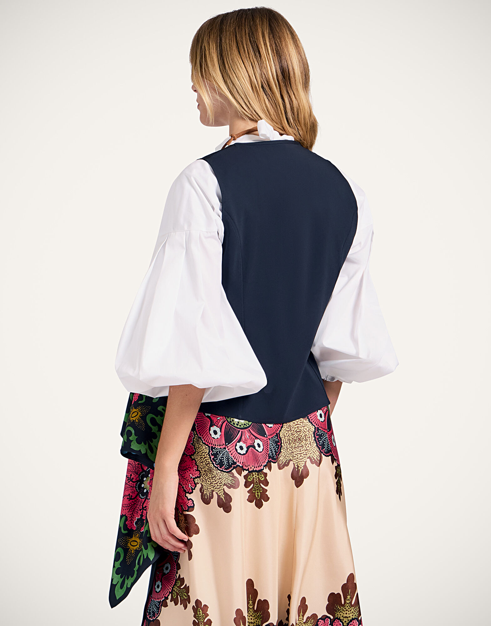 La DoubleJ Scarf Gilet Bounty Plac&eacute;e Red SCA0081SIL006BOU01RE01