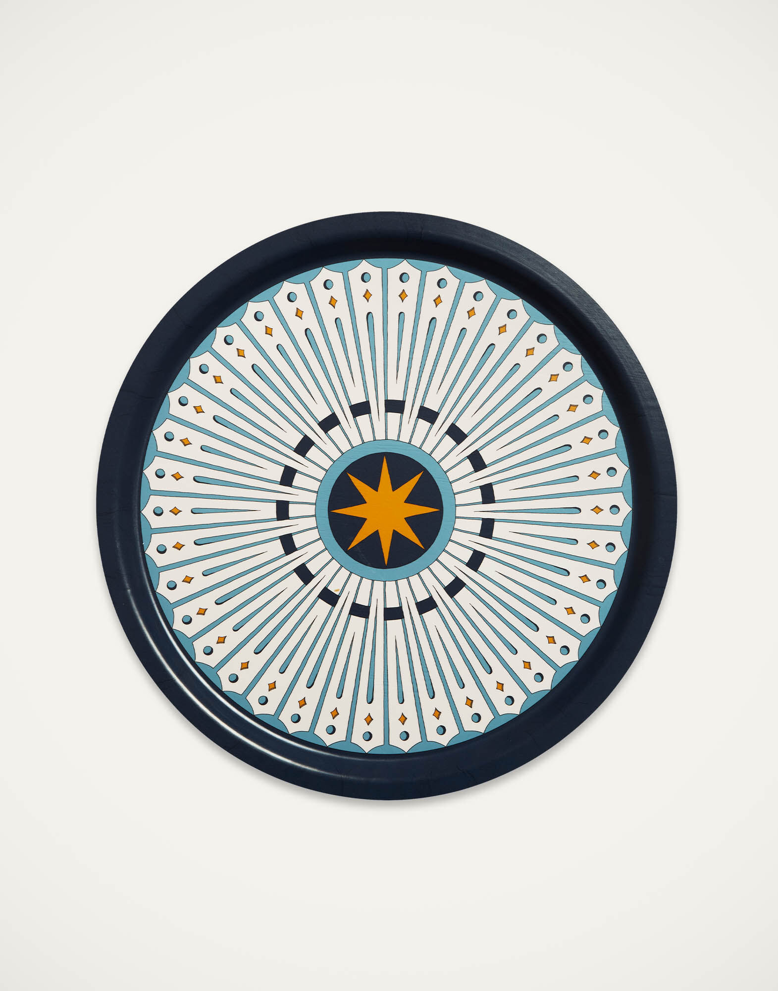 Round Printed Tray in Feria Midnight - Homeware | La DoubleJ US