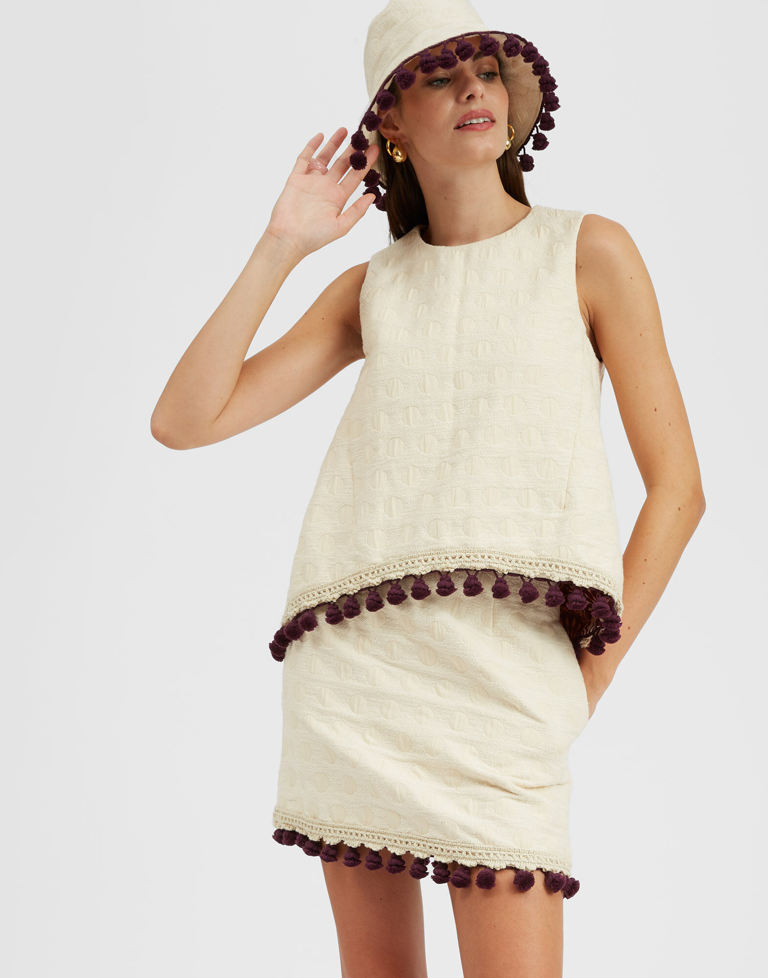 La DoubleJ La Scala Top Creamy TOP0128JCQ076CRA01WH03