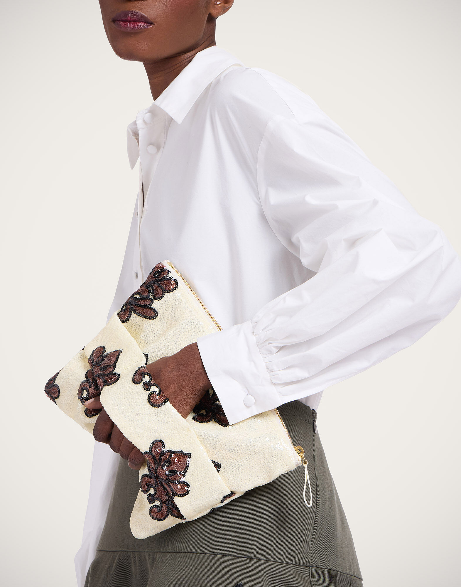 La DoubleJ Ruffle Pochette Herald Pink BAG0071PAI006HRL04PI01