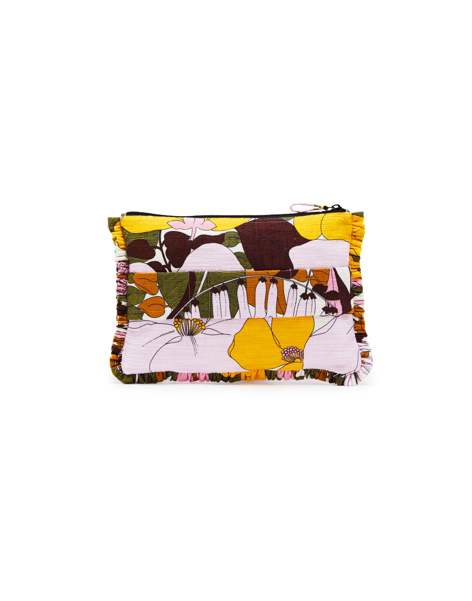 La DoubleJ Hand Pochette Big Flower Rose BAG0002COT005BFL03PI01