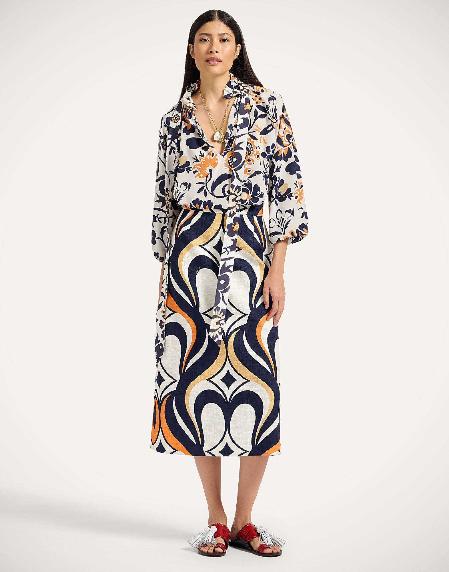 La DoubleJ Cerere Blouse Selva White SHI0120VIS019SEL06WH01