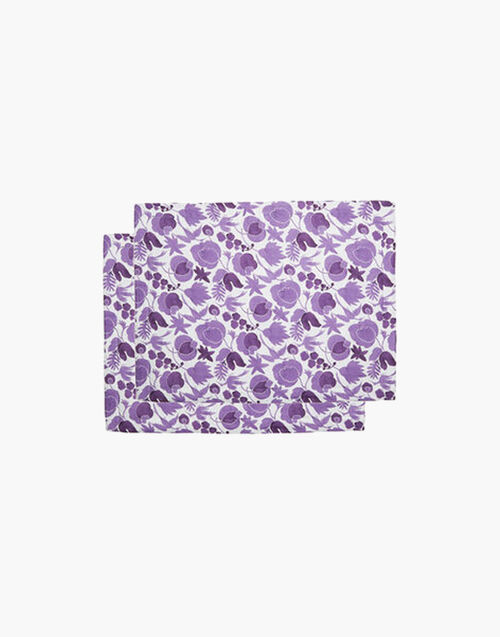La DoubleJ Placemat Set Of 2 Wildbird Viola Small TBM0001LIN001CER0020