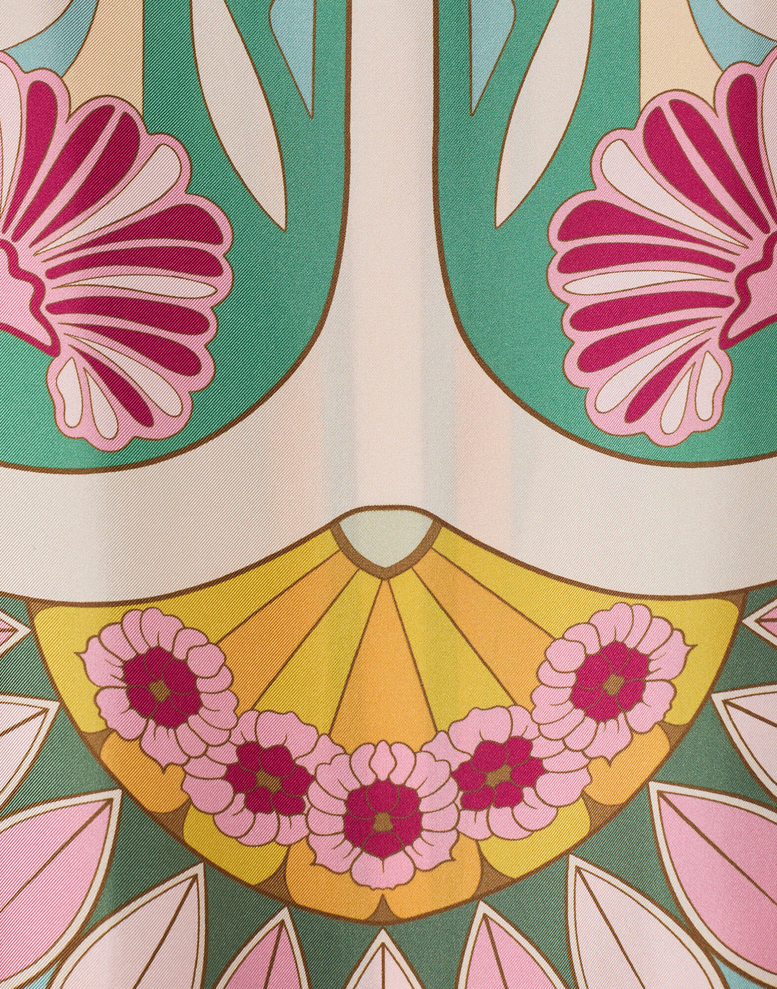 La DoubleJ Foulard Top Tulip Plac&eacute;e Green TOP0195SIL029TUL07GR02