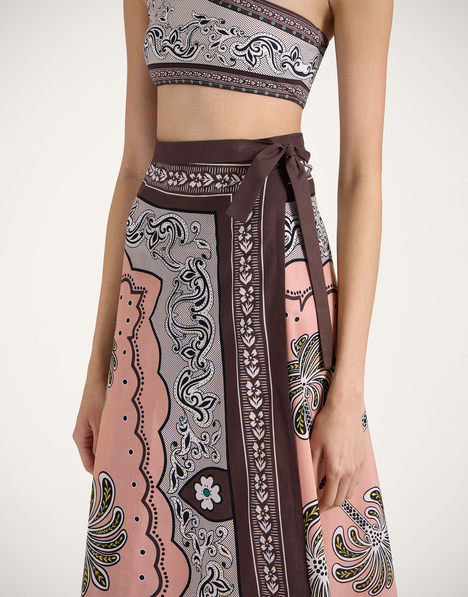 La DoubleJ Flipper Skirt Mirage Plac&eacute;e Pink SKI0122COT056AGE01PI01