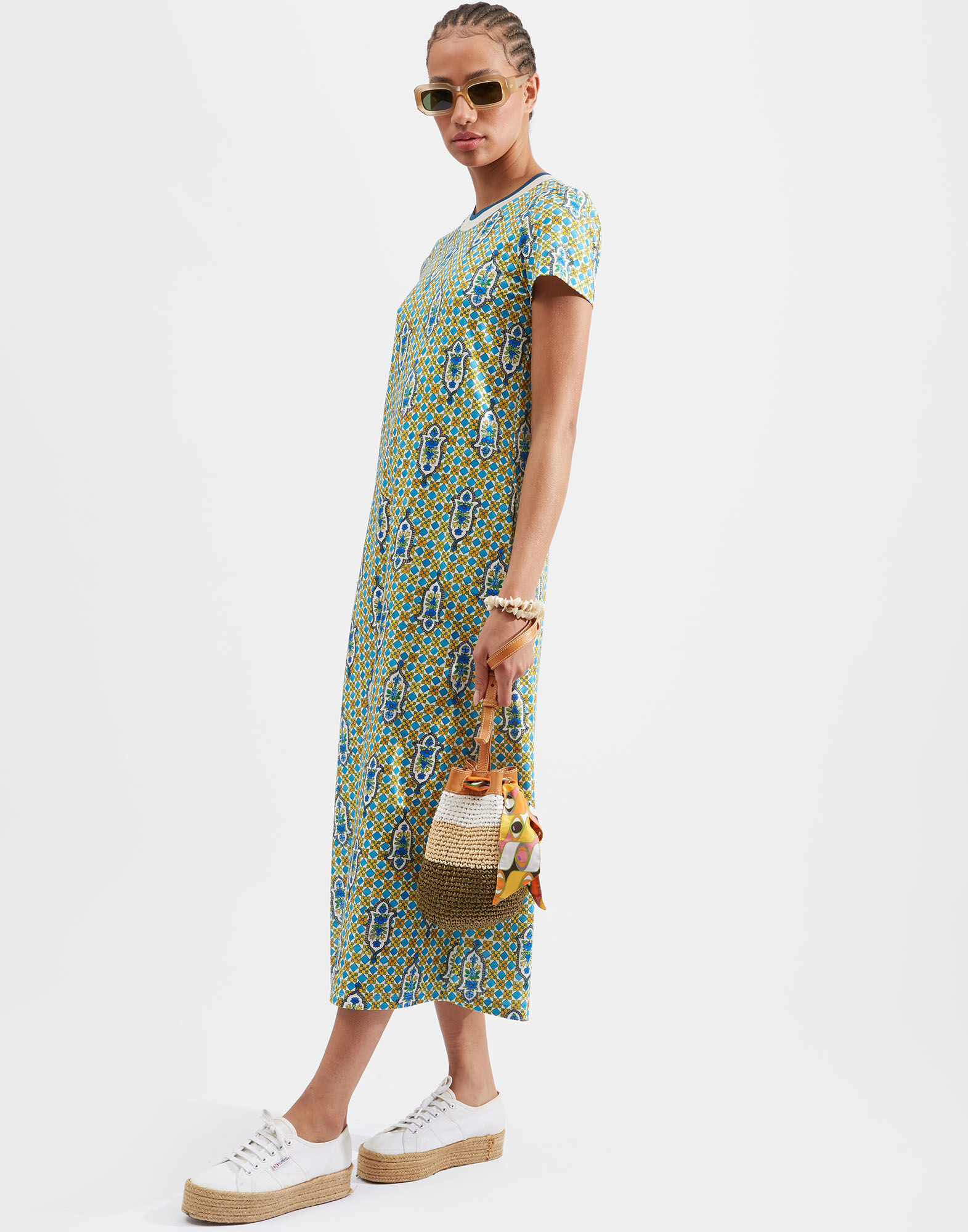 La DoubleJ Sporty Swing Dress Santachiara DRE0247JER002SNT01BU08