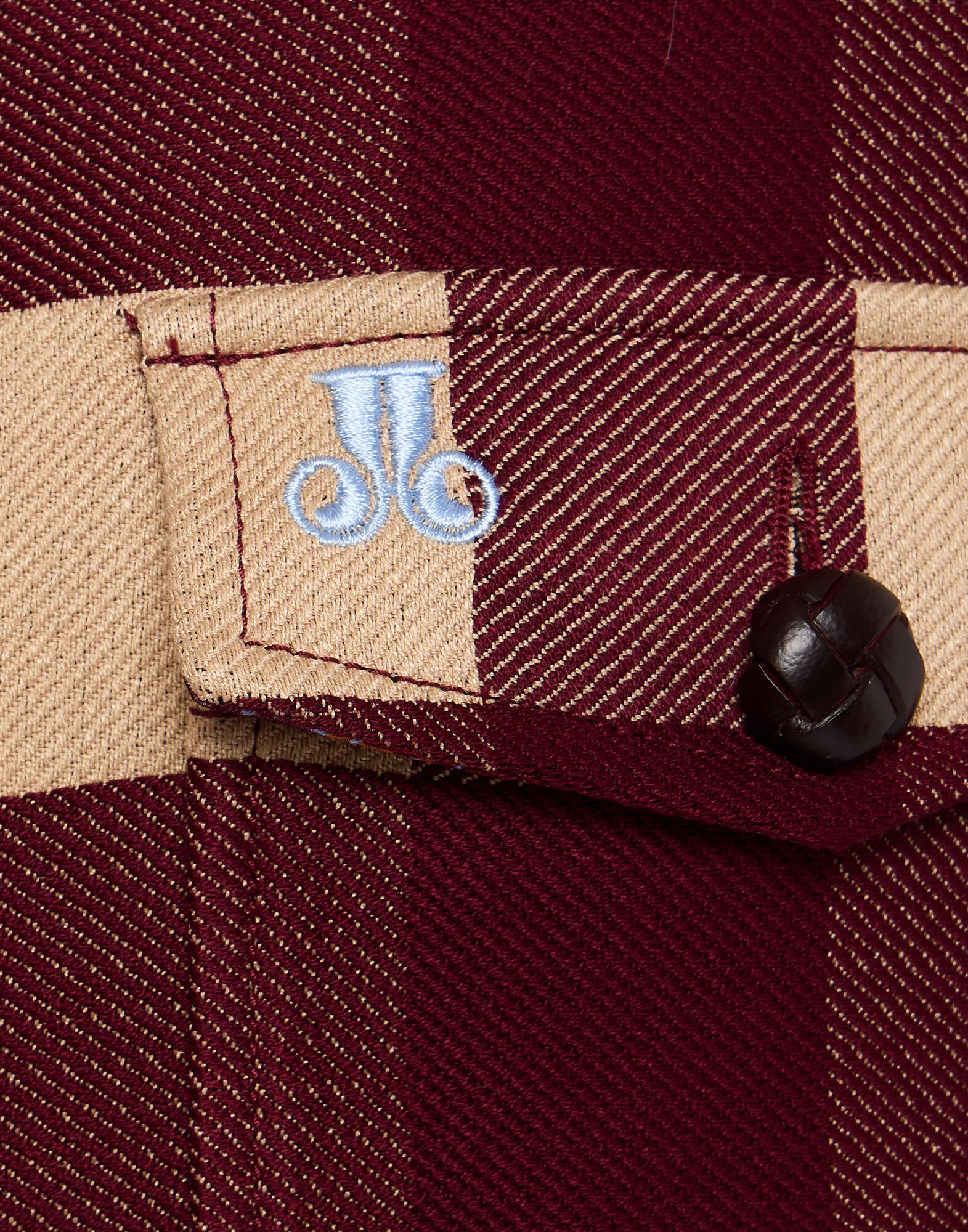 La DoubleJ Better Than Your Boyfriend's Jacket Checkers Burgundy JAC0112VIS021CHK02RE02