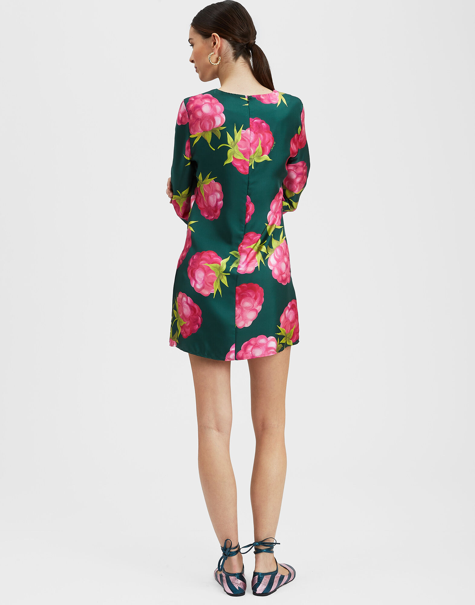 Mini Supreme Swing Dress in Lampone Emerald for Women | La DoubleJ US