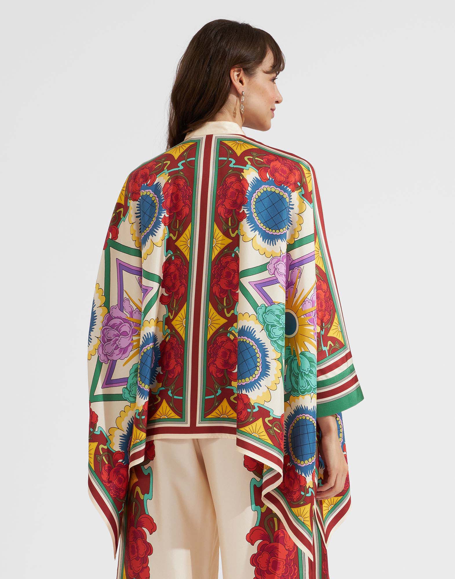 La DoubleJ Foulard Shirt Taormina Plac&eacute;e Ivory SHI0059SIL006LRT01WH04