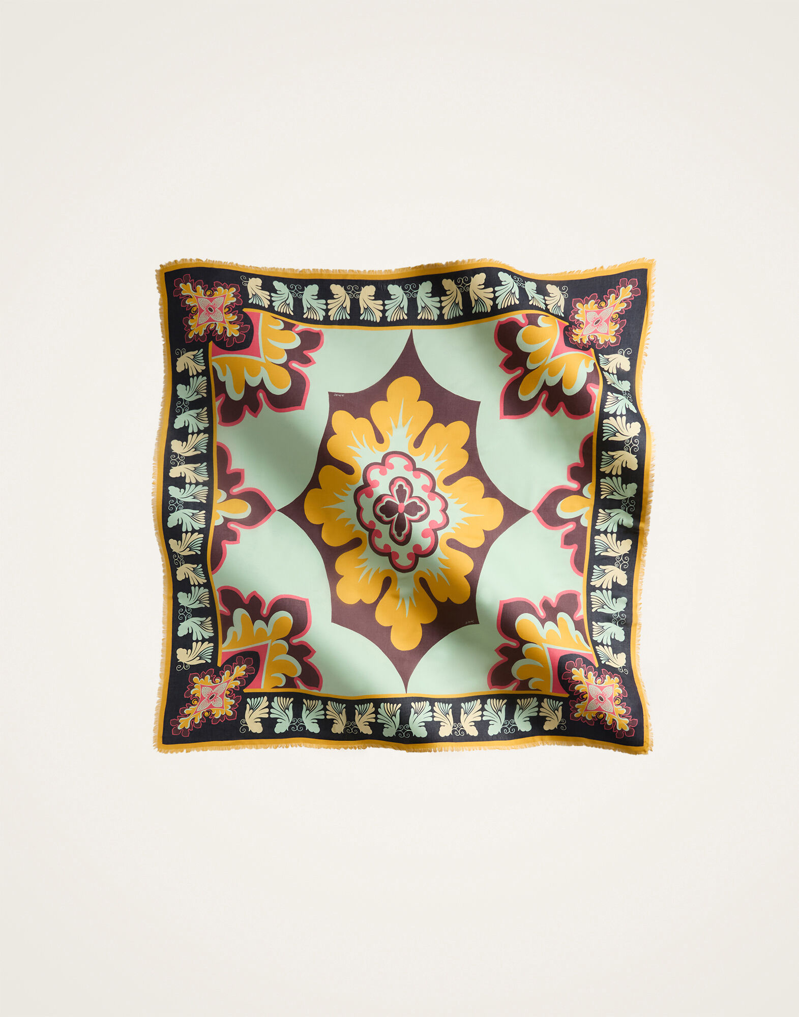 La DoubleJ Foulard 140 Palazzo Yellow SCA0060MOS001PAL05YE02