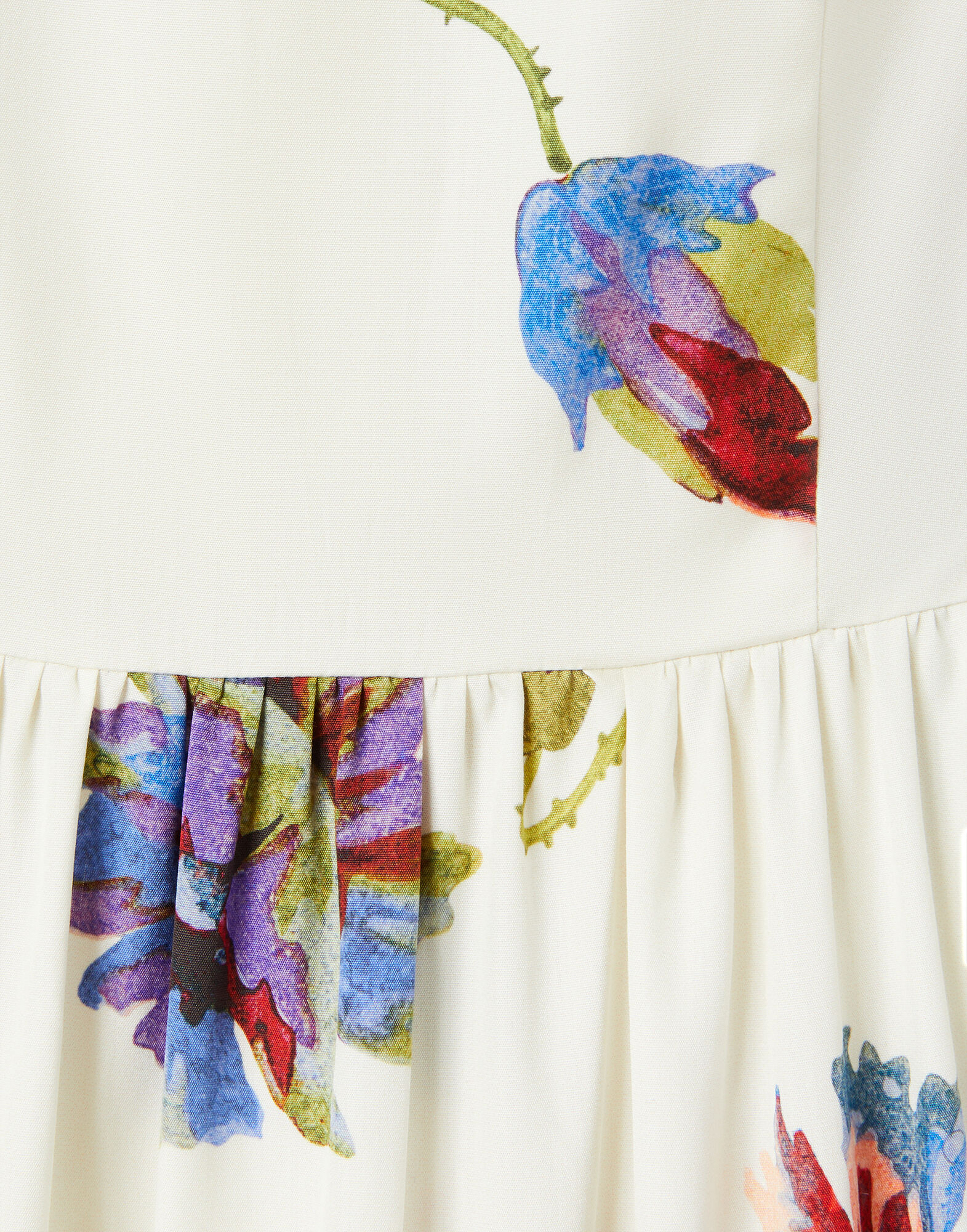 La DoubleJ Sleeveless Big Dress Infiorata White DRE0185COT039INF01WH01