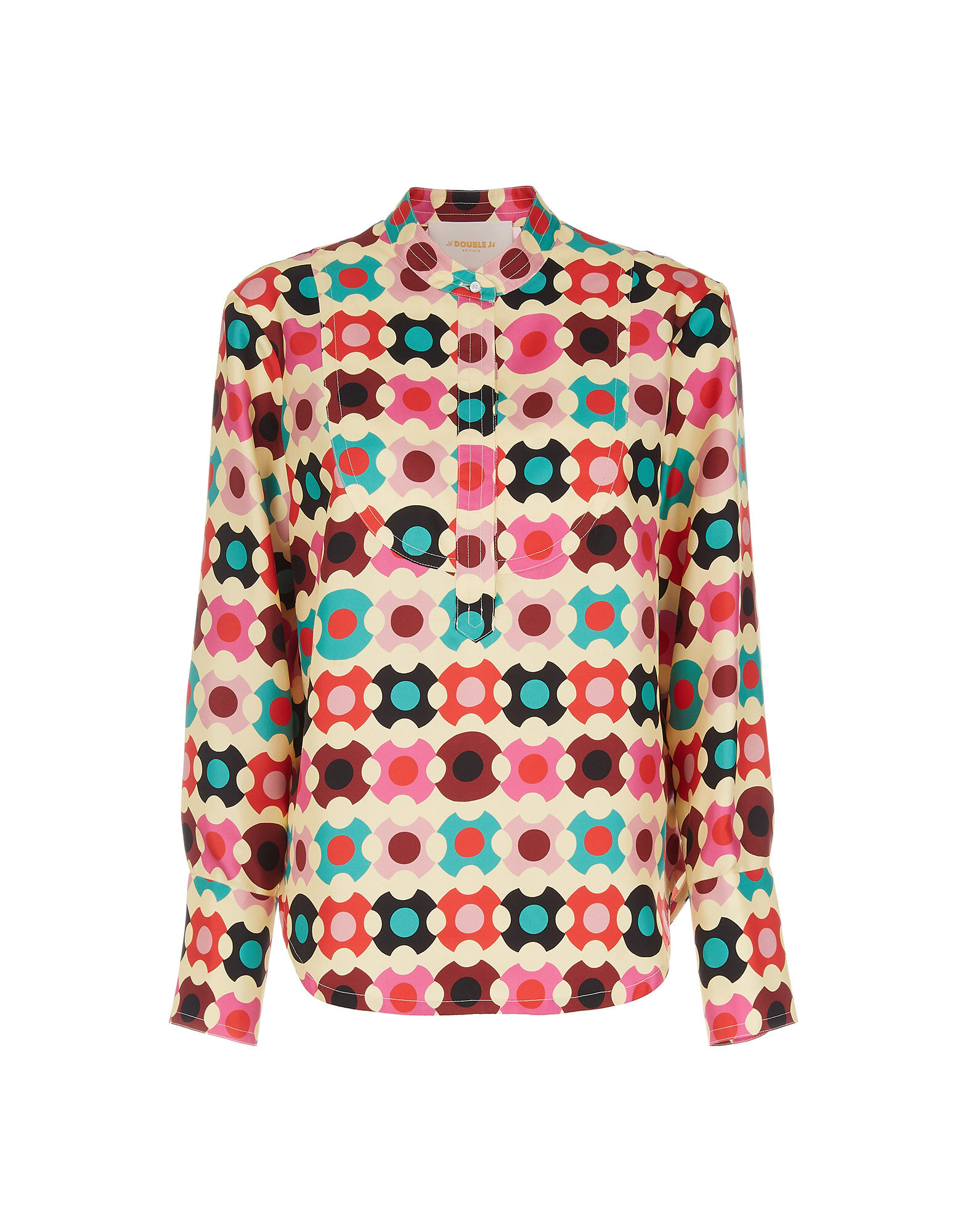 LaDoubleJ Portofino Shirt Groovy Dot Giallo SHI0046SIL001GRO0003