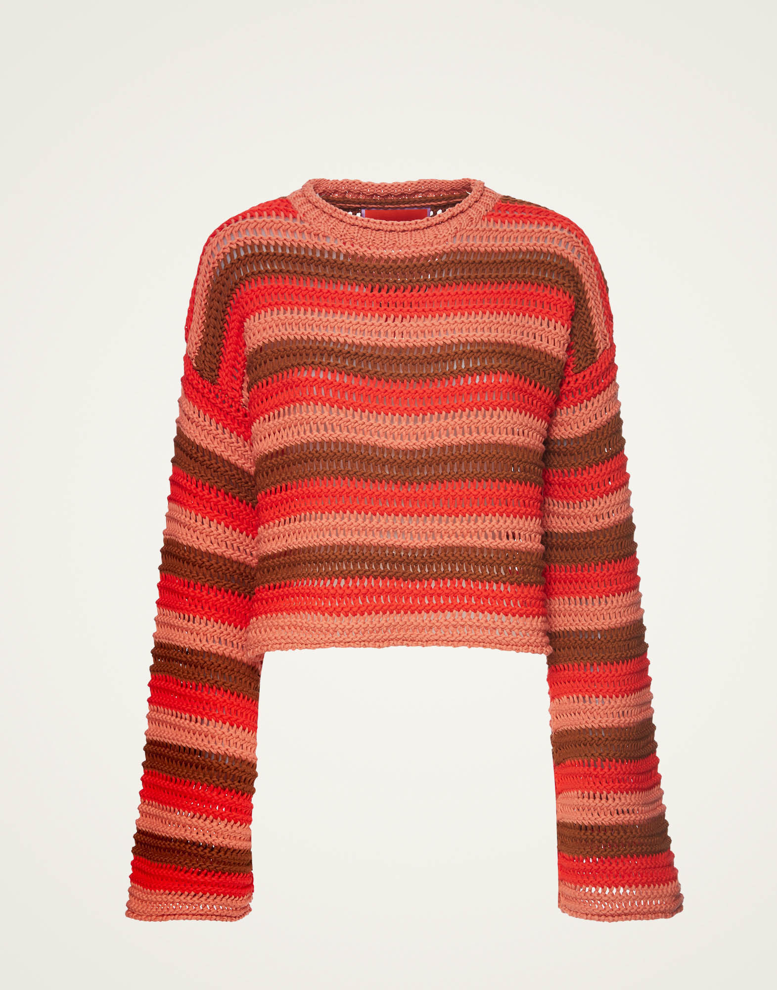 La DoubleJ Crop Sweater Multicolor Red PUL0142KNI104VA224RE01