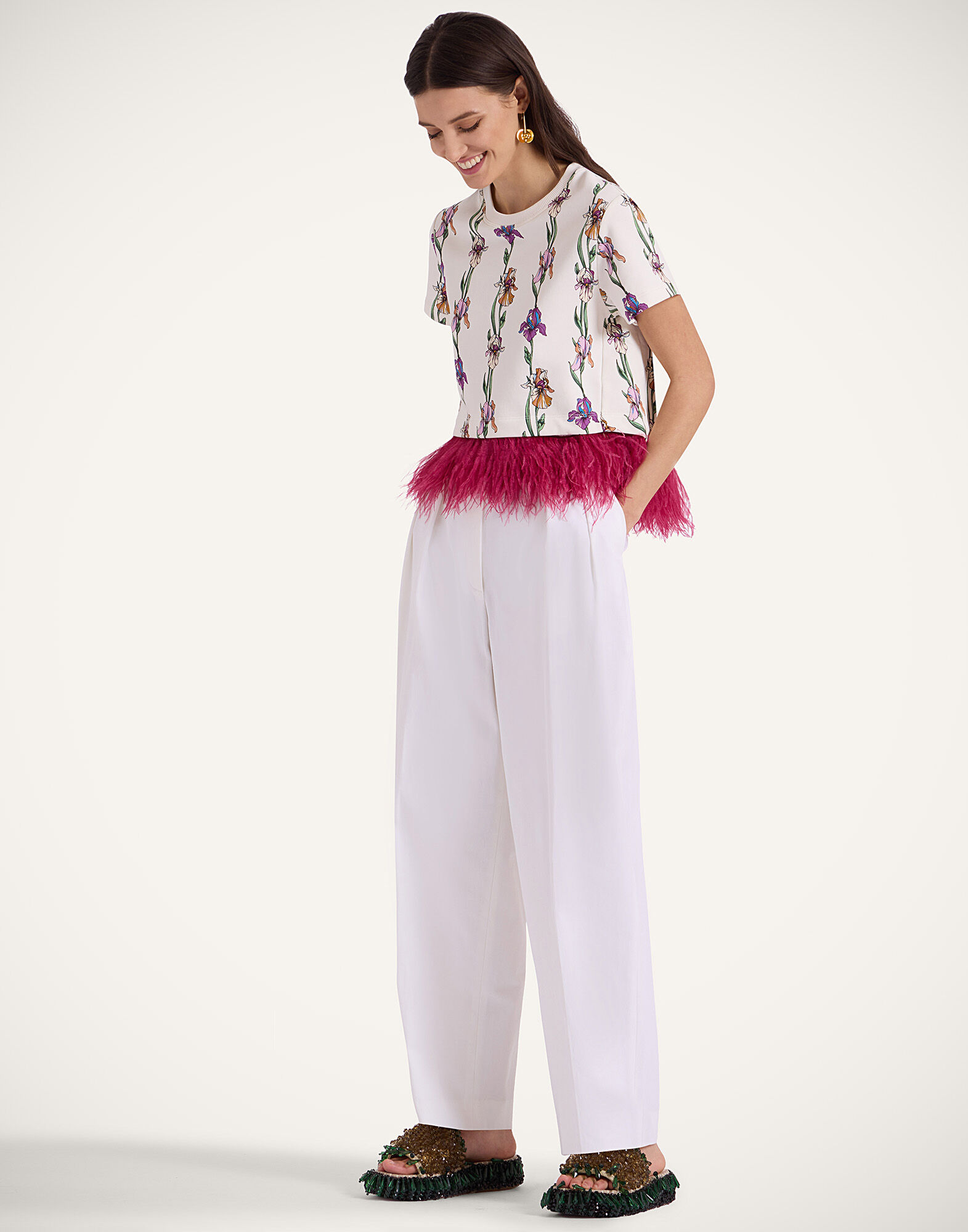 La DoubleJ La Scala Tee Mini Iris Ivory TSH0026JER039IRS02WH04